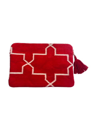 PC cover håndvevd rød (14')