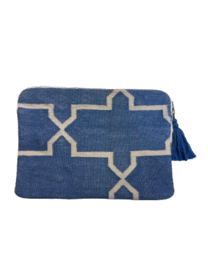 PC cover håndvevd blå (16')